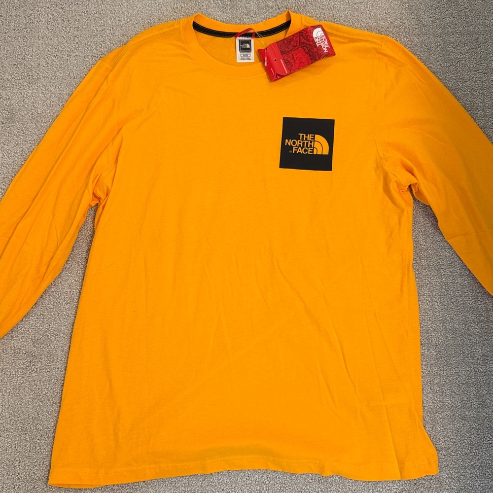 The North Face Vibrant Yellow/Orange Long Sleeve Tee